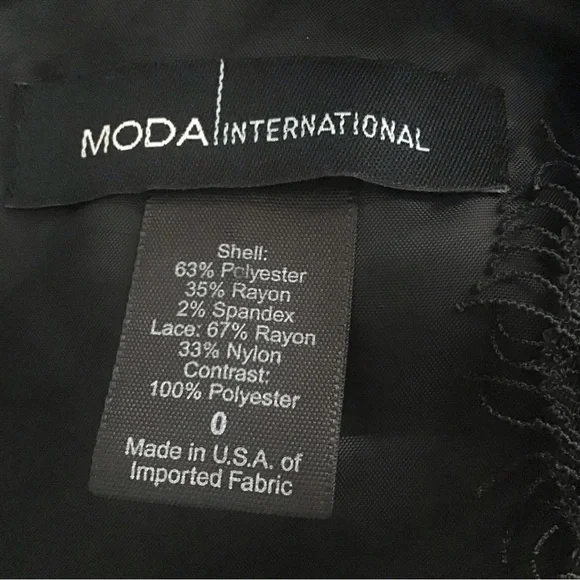 vs moda international rare pinstripe, lace dress - Picture 3 of 6